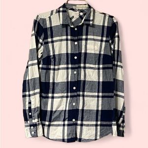 EUC J. Crew Boy Fit Button Down Flannel Top